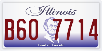 IL license plate B607714
