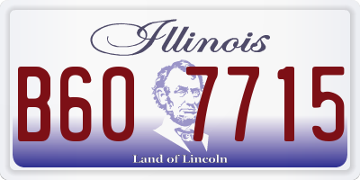 IL license plate B607715