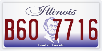 IL license plate B607716