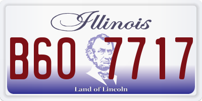 IL license plate B607717