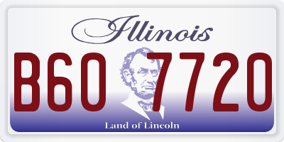 IL license plate B607720
