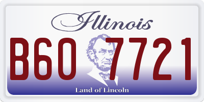 IL license plate B607721
