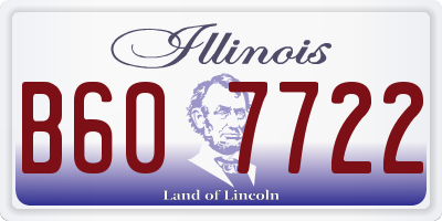 IL license plate B607722