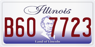 IL license plate B607723