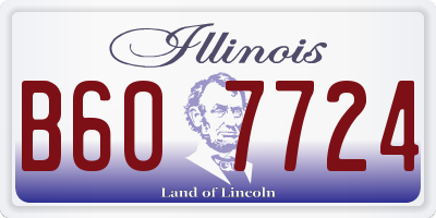 IL license plate B607724