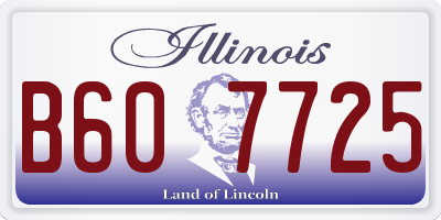 IL license plate B607725