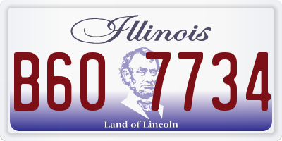 IL license plate B607734