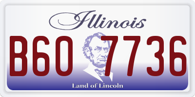 IL license plate B607736