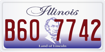 IL license plate B607742