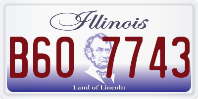 IL license plate B607743