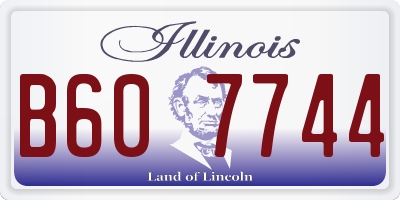 IL license plate B607744