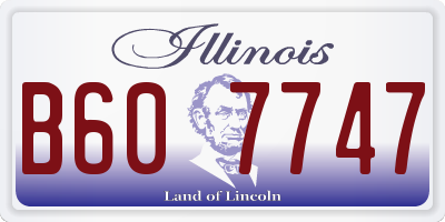 IL license plate B607747