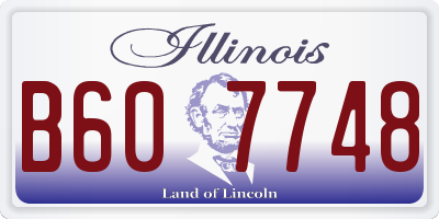 IL license plate B607748