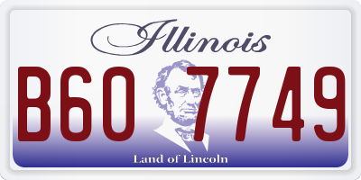 IL license plate B607749