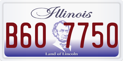 IL license plate B607750