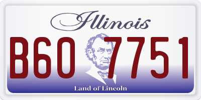 IL license plate B607751