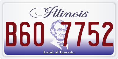 IL license plate B607752