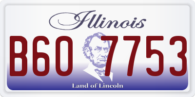 IL license plate B607753