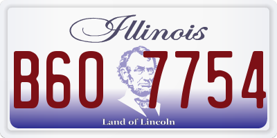 IL license plate B607754