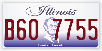 IL license plate B607755