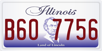 IL license plate B607756