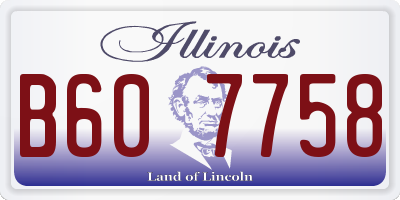 IL license plate B607758