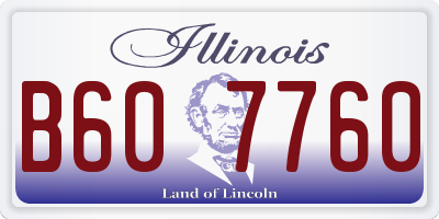 IL license plate B607760