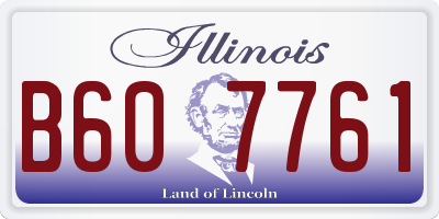 IL license plate B607761