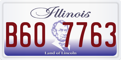 IL license plate B607763