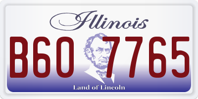 IL license plate B607765