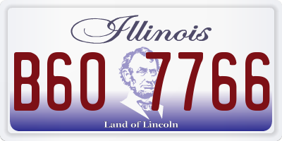 IL license plate B607766