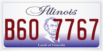 IL license plate B607767