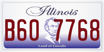 IL license plate B607768