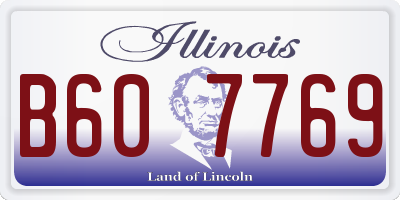 IL license plate B607769