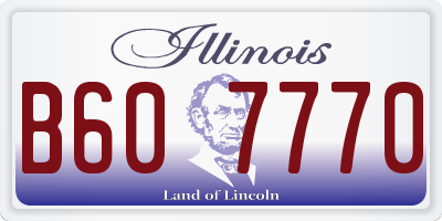 IL license plate B607770