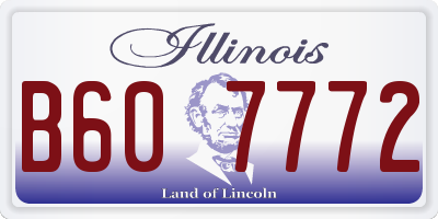 IL license plate B607772