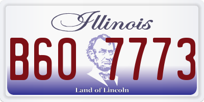 IL license plate B607773