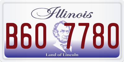 IL license plate B607780