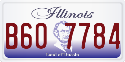 IL license plate B607784