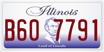 IL license plate B607791