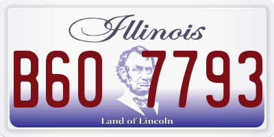 IL license plate B607793