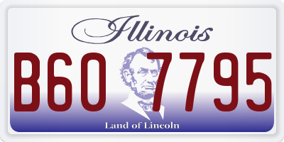 IL license plate B607795