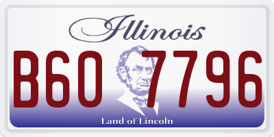IL license plate B607796