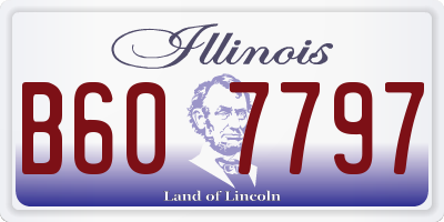 IL license plate B607797