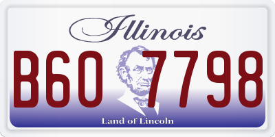 IL license plate B607798