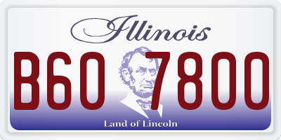 IL license plate B607800