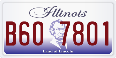 IL license plate B607801