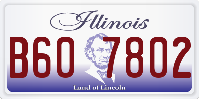 IL license plate B607802