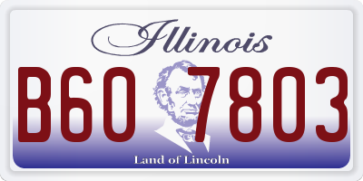 IL license plate B607803