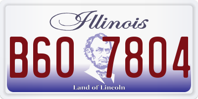 IL license plate B607804